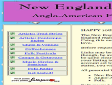 Tablet Screenshot of newenglandfolknetwork.org